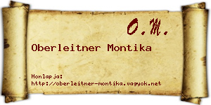Oberleitner Montika névjegykártya